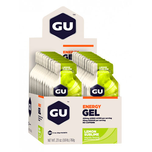 GU Energy Gel Limon Caja 24 sin Cafeina