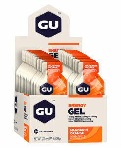 venta GU Energy Gel Mandarina Caja 24 con Cafeína lima peru