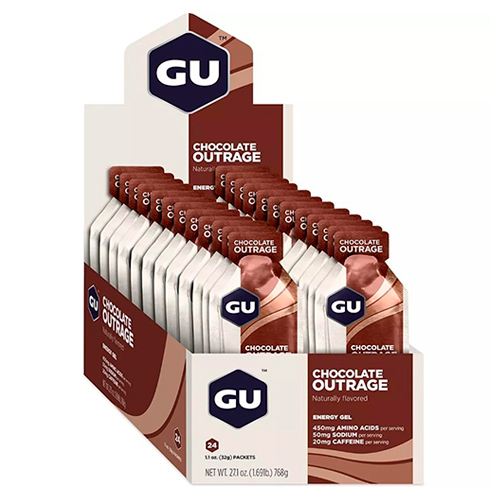 GU Energy Gel Chocolate Caja 24 con Cafeína
