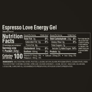 espresso love energy gel nutrientes