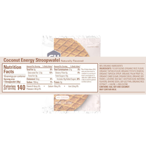 Galletas Energéticas Stroopwafel Coconut Caja 16 Gu Energy